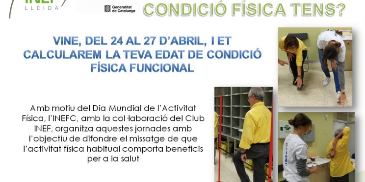 Activitat gratuïta. Valoració de l'Edat de Condició Física