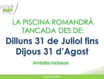 TANCAMENT D'ESTIU