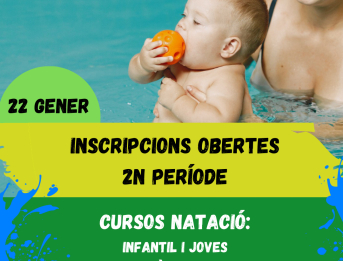 INSCRIPCIONS OBERTES ALS CURSOS DE NATACIÓ